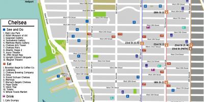Karta över Chelsea på Manhattan