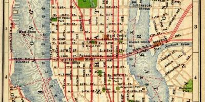 Karta över gamla Manhattan