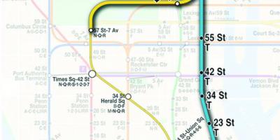 Karta över second avenue subway