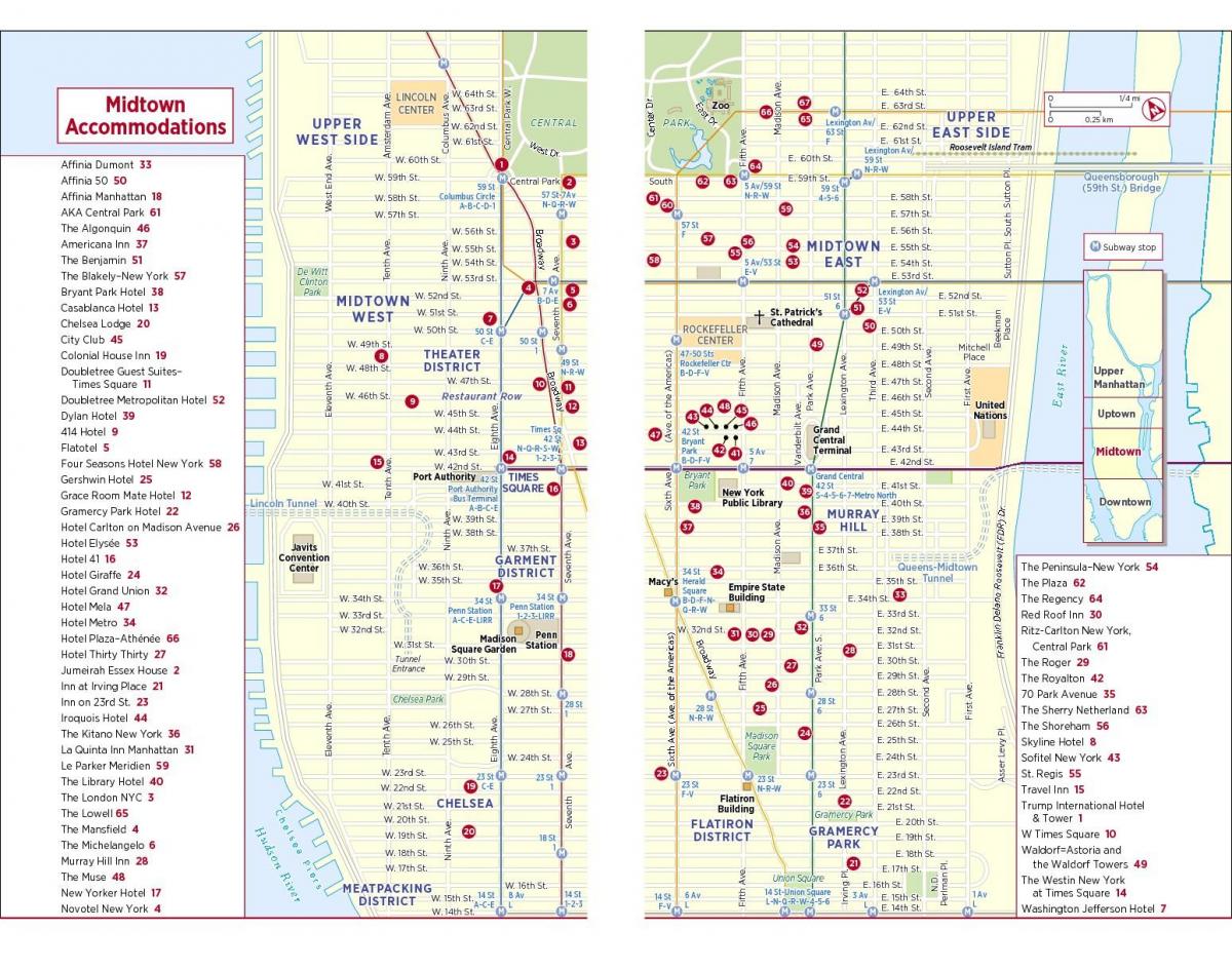 skriv walking karta över Manhattan