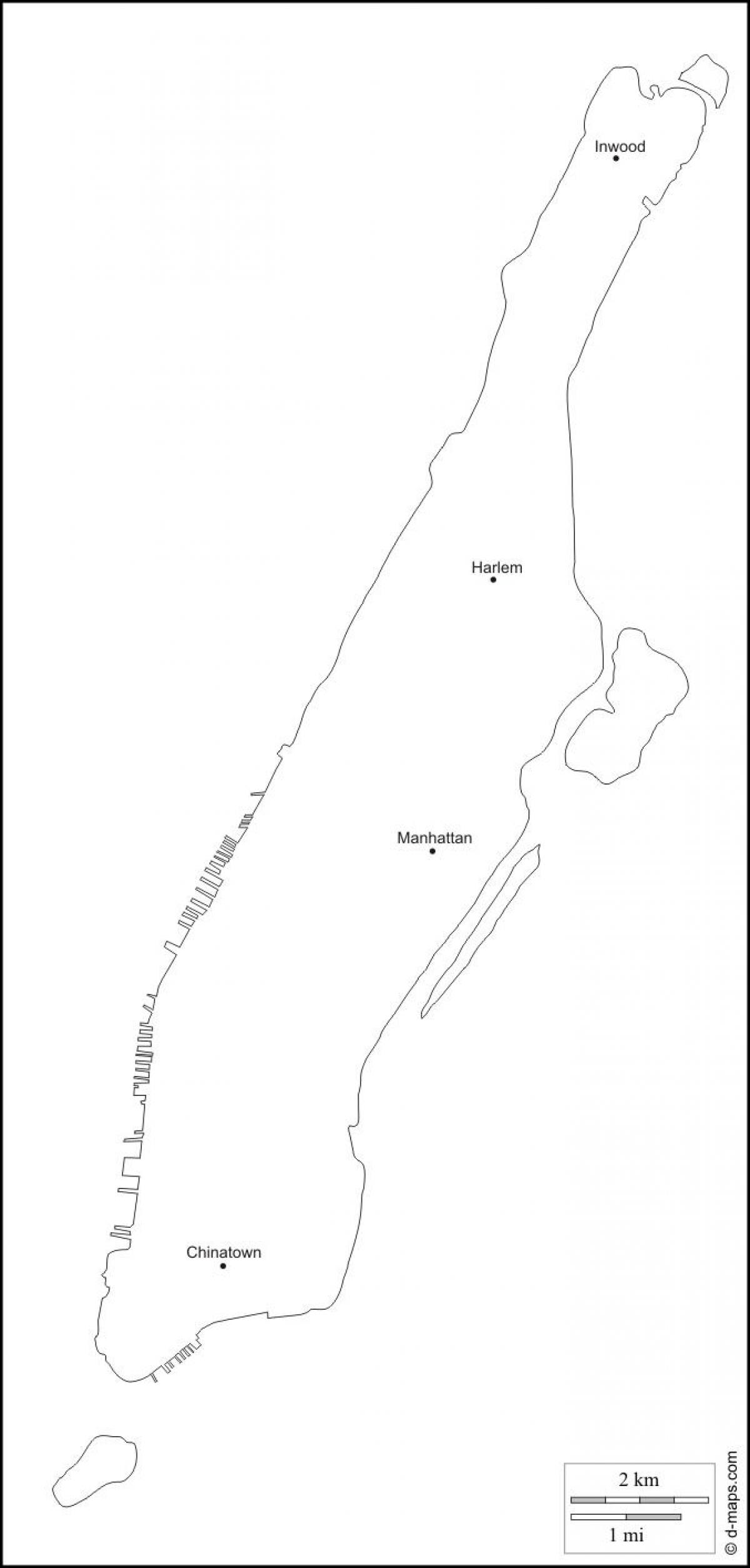 tom karta över Manhattan