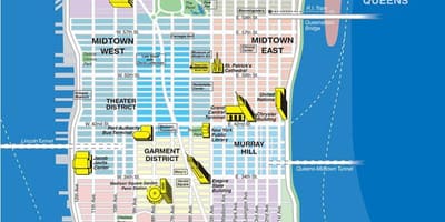 En karta över Manhattan