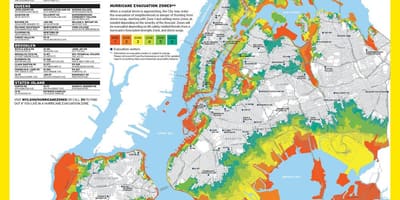 Manhattan översvämning zon karta