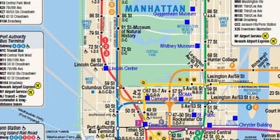 Manhattan järnväg karta