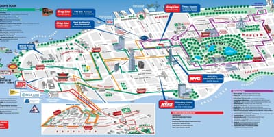 Manhattan rundvandring karta
