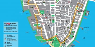 Nedre Manhattan rundvandring karta